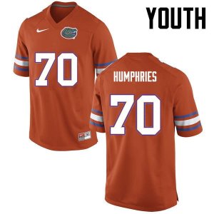 Youth Florida Gators #70 D.J. Humphries NCAA Nike Orange Authentic Stitched College Football Jersey CSD6562WY